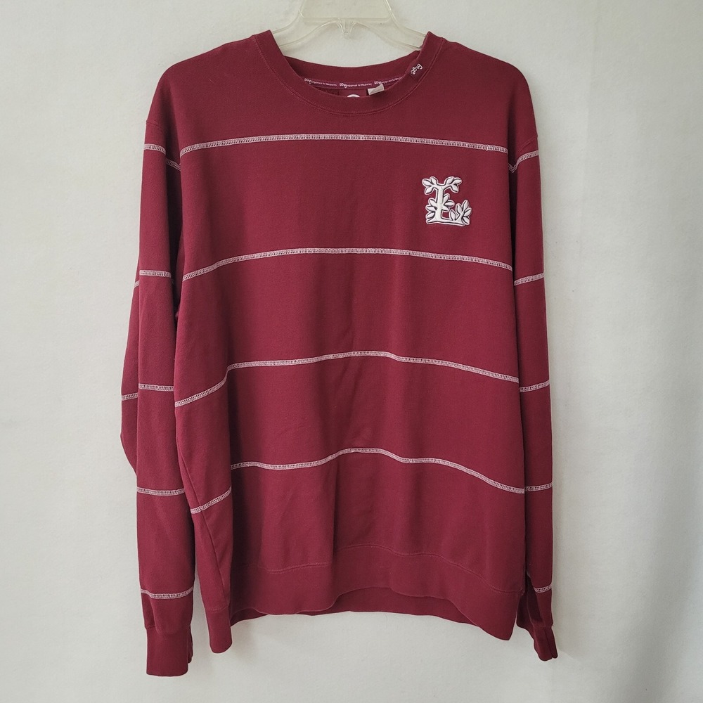 LRG Sweatshirt Mens 2XL Burgundy Contrast Stitch‎ Embroidered Logo Crewneck